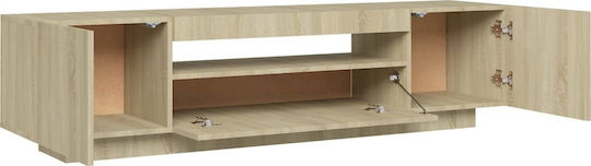 TV Stand with LED Lighting Sonoma L160xD35xH40cm