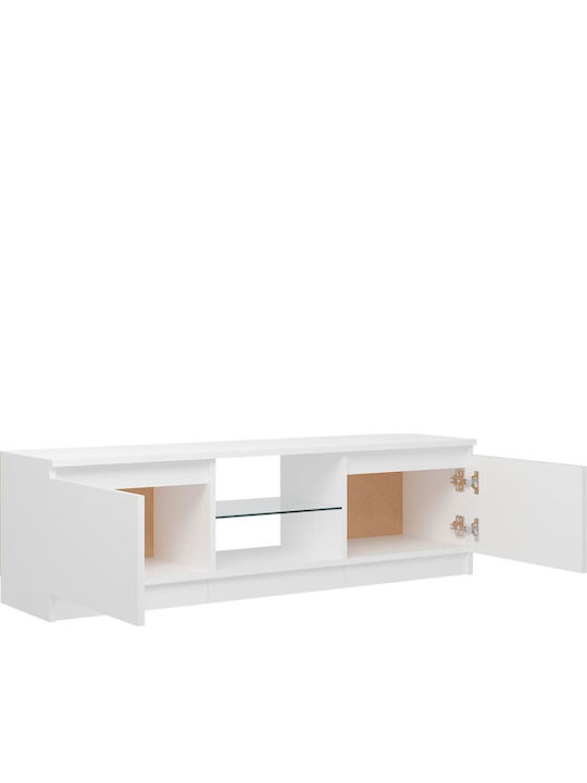 TV Stand with LED Lighting White L120xD30xH35.5cm