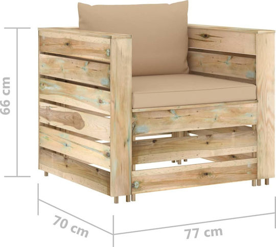 Garten- und Outdoor-Möbelsets für kleinen Raum 2 Stück Grün mit Kissen