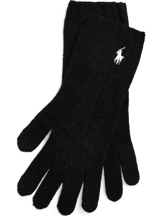 Ralph Lauren Μαύρα Γυναικεία Μάλλινα Γάντια