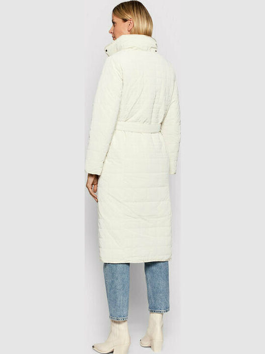 Granollers Women's Long Puffer Jacket for Winter Beige