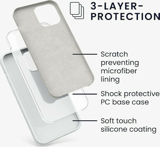 KWmobile Rubberized Back Cover Silicone White (iPhone 13 Pro Max)