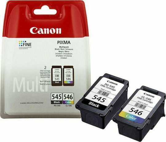 Canon PG-545/CL-546 Оригинален Пакет от 2 мастила за мастиленоструен принтер Множество (цвят) / Черен (8287B005)
