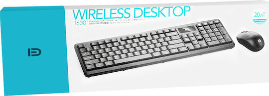 D 1600 Wireless Keyboard & Mouse Set English UK