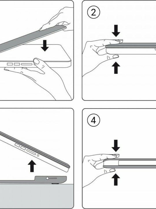 Case Tech Protect Smartshell Apple Macbook Air 13 2018-2020 Air 13 M1 A1932 A2179 A2337 Matte Black