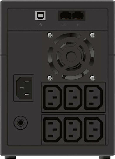 Powerwalker VI 2200 LCD/IEC UPS Line-Interactive 2200VA 1200W with 6 IEC Power Plugs