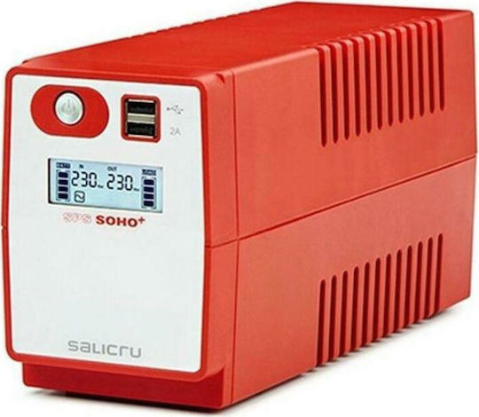 Salicru SPS 650 SOHO+ UPS Устройства (VI) Интерактивна Линия 650VA 360W с 2 Schuko AC Гнезда