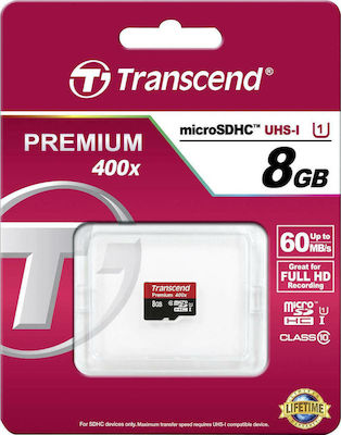 Transcend microSDHC 8ГБ Клас 10 U1 UHS-I