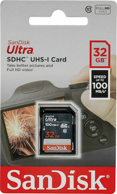 Sandisk Ultra SDHC 32GB Class 10 U1 UHS-I