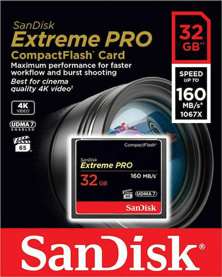 Sandisk Extreme Pro CompactFlash 32GB 160MB/s
