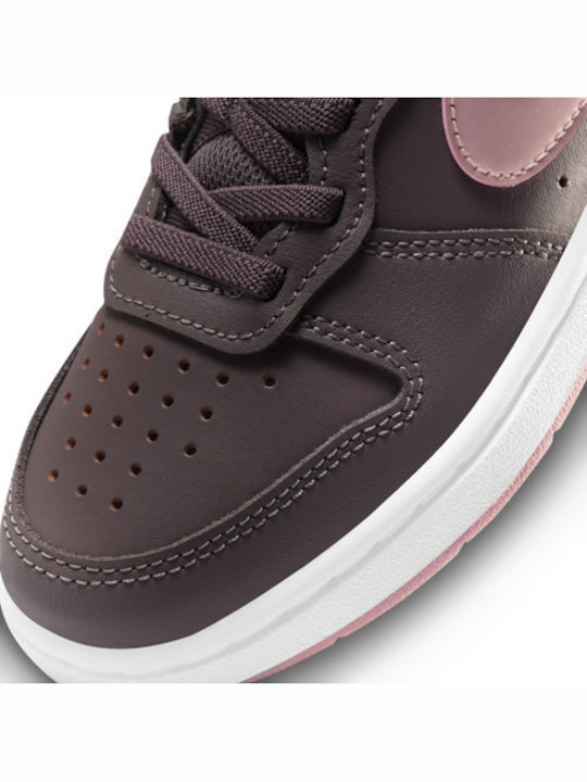 Court Court Borough Kids Sports Shoes Basketball with Hoop & Loop Closure Violet Ore / Pink Glaze