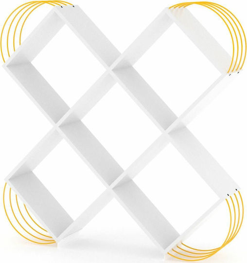 Βιβλιοθήκη Case Λευκή 120x25x120εκ.
