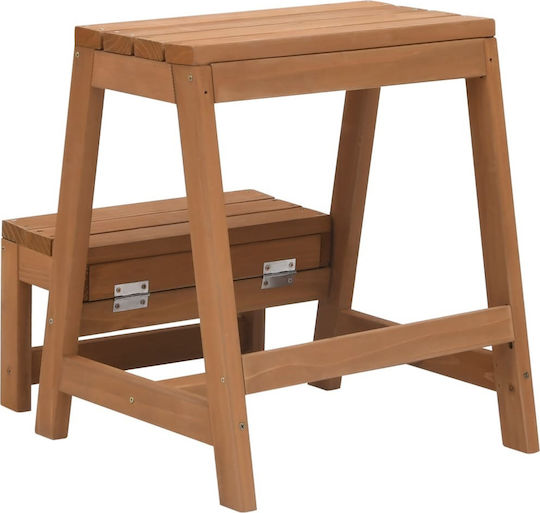 vidaXL Step Ladder Wooden 2 Steps 45cm