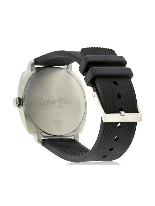 Calvin Klein Highline Herrenuhr 41mm Batterie mit Schwarz Kautschukarmband