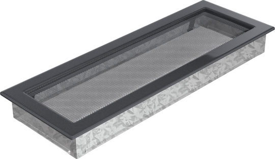 Kratki Ορθογώνια Περσίδα Τζακιού 49x17cm Γκρι