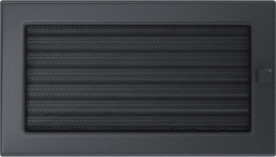 Kratki Ορθογώνια Περσίδα Τζακιού 30x17cm Γκρι