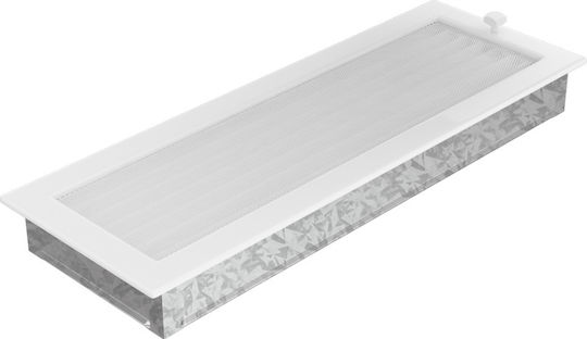 Kratki Ορθογώνια Περσίδα Τζακιού 49x17cm Λευκή