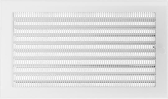 Kratki Ορθογώνια Περσίδα Τζακιού 37x22cm Λευκή