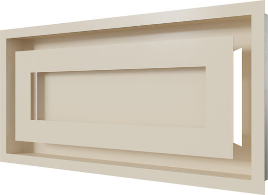 Kratki Ορθογώνια Περσίδα Τζακιού 45x22cm Μπεζ