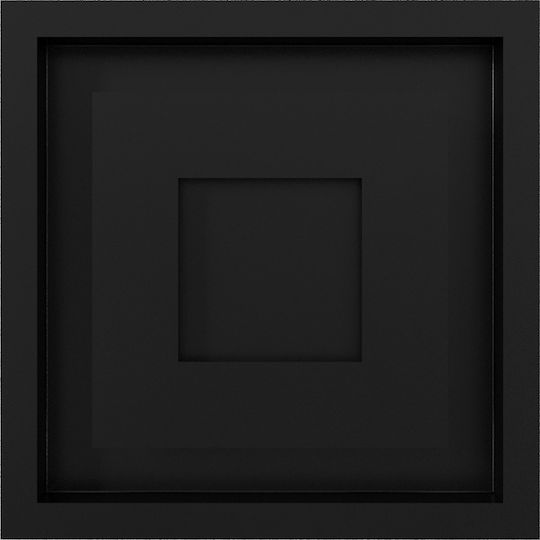 Kratki Τετράγωνη Περσίδα Τζακιού 22x22cm Μαύρη