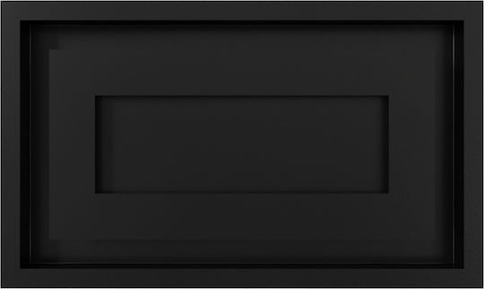 Kratki Rectangular Fireplace Air Shutter Black 37x22cm