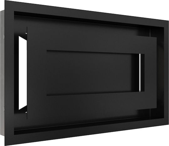 Kratki Rectangular Fireplace Air Shutter Black 37x22cm
