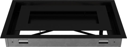Kratki Rectangular Fireplace Air Shutter Black 37x22cm