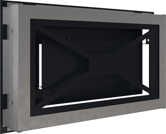 Kratki Rectangular Fireplace Air Shutter Black 37x22cm
