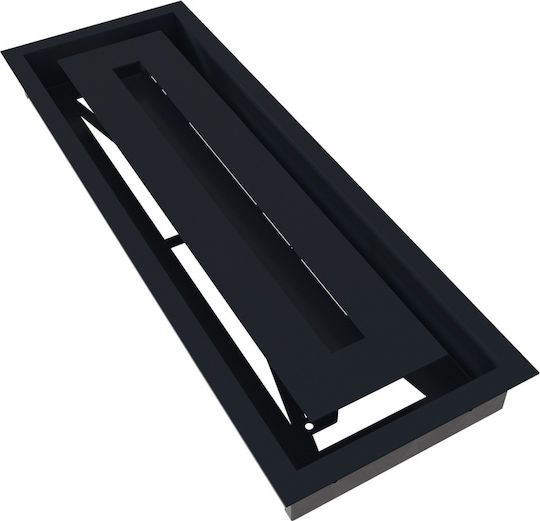Kratki Ορθογώνια Περσίδα Τζακιού 49x17cm Γκρι