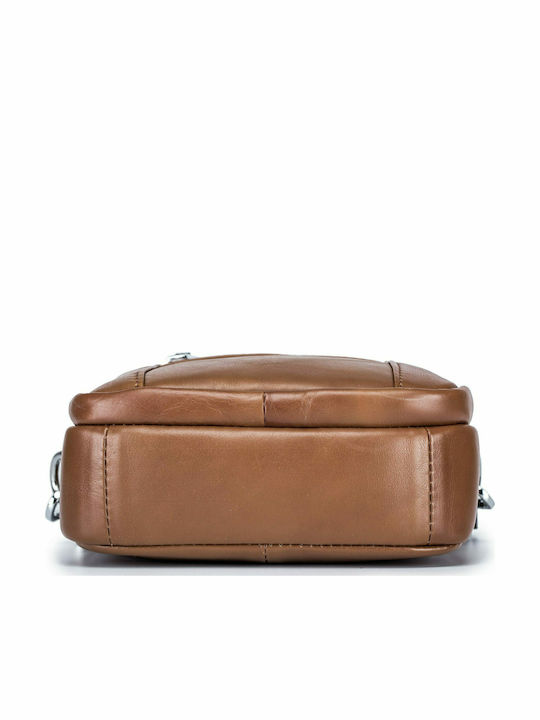DJB-09 Leather Men's Bag Shoulder / Crossbody Brown