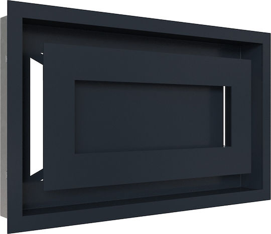 Kratki Ορθογώνια Περσίδα Τζακιού 37x22cm Γκρι