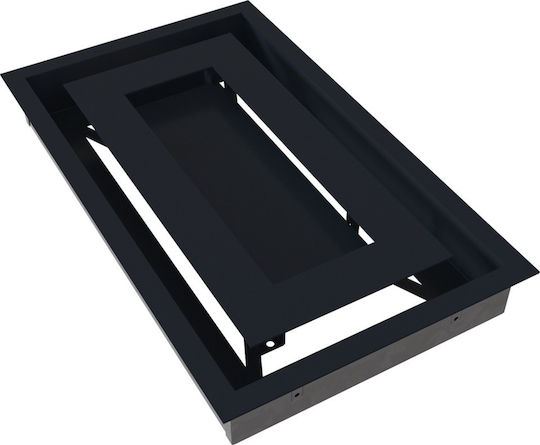 Kratki Ορθογώνια Περσίδα Τζακιού 37x22cm Γκρι