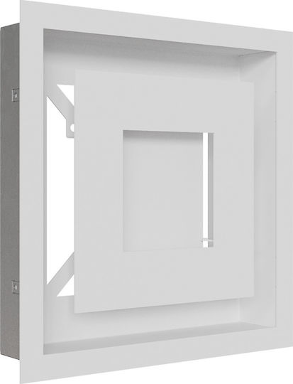 Kratki Τετράγωνη Περσίδα Τζακιού 22x22cm Λευκή