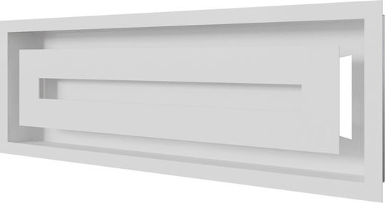 Kratki Ορθογώνια Περσίδα Τζακιού 49x17cm Λευκή