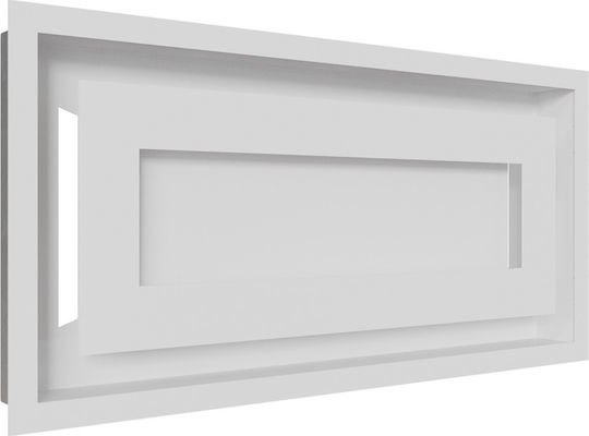 Kratki Perdea de aer pentru șemineu dreptunghiulară Perdea de aer pentru șemineu 45x22cm Alb