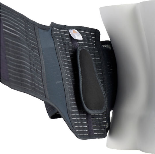 Medical Brace MB.5305 Ελαστική Ζώνη Για Ανακούφιση Από Πόνο με Μπανέλες Ύψους 24.5cm σε Μαύρο χρώμα