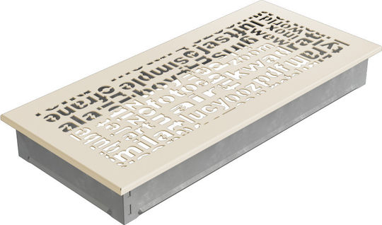 Kratki Rectangular Fireplace Air Shutter Beige 37x17cm