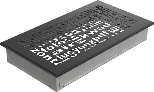 Kratki Ορθογώνια Περσίδα Τζακιού 30x17cm Μαύρη