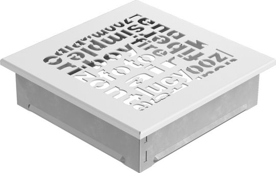 Kratki 17ABC/Β Τετράγωνη Περσίδα Τζακιού 17x17cm Λευκή