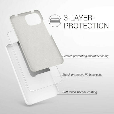 KWmobile Rubber Silicone Back Cover White Matte (Mi 11 Lite / 11 Lite 5G / 11 Lite 5G NE)