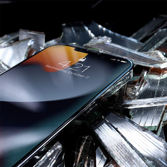 Crong 7D Nano Flexible Black 0.3mm Full Glue Full Face Tempered Glass (iPhone 13 mini) CRG-7DNANO-IP13M