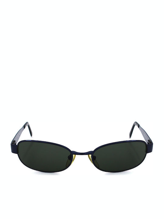 Byblos Women's Sunglasses with Navy Blue Metal Frame and Black Lens B672-S 3291