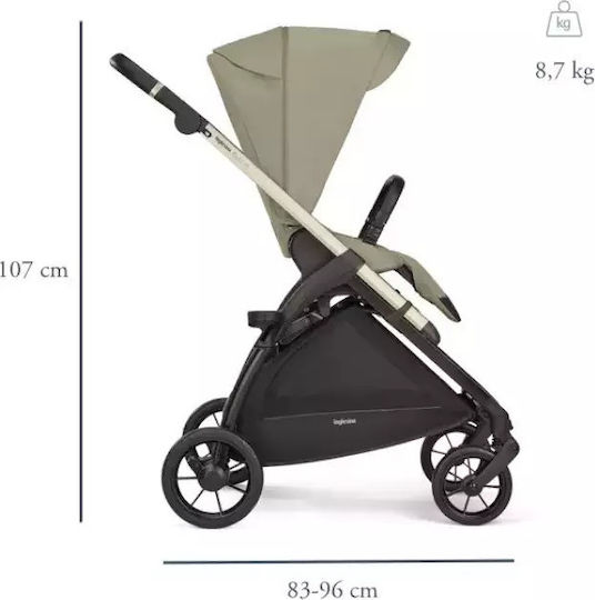 Inglesina Electa Ρυθμιζόμενο Καρότσι Μωρού Kατάλληλο για Nεογέννητο Tribeca Green 8.7kg