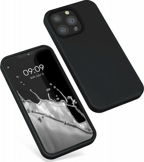 KWmobile Hard Rubber Umschlag Rückseite Silikon Schwarz (iPhone 13 Pro)