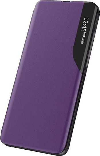 Hurtel Eco Leather View Book Δερματίνης / Πλαστικό Μωβ (Poco F3 / Mi 11i)
