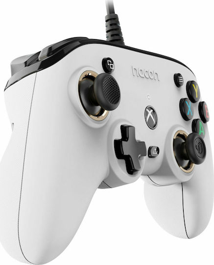 Nacon Pro Compact Ενσύρματο Gamepad για PC / Xbox One / Xbox Series White