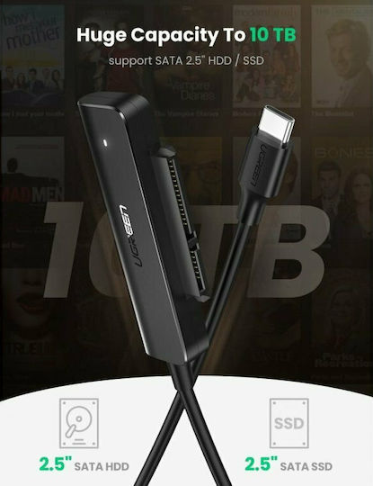 Ugreen 70610 USB Type-C 3.0 to 2.5-inch Sata III Black