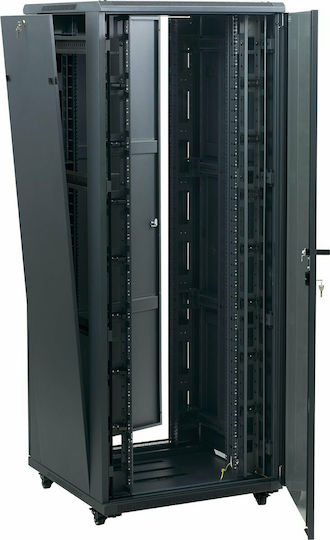 Central Επιδαπέδια Rack Cabinet 22U με 2 πόρτες 60x80x118cm Black 4000 2 680 22/C