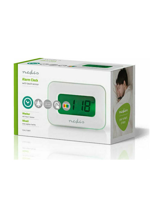 Nedis Tabletop Digital Clock with Alarm Clal110wt