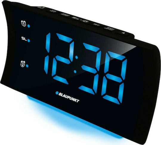 Blaupunkt Επιτραπέζιο Ψηφιακό Ρολόι LED με Ξυπνητήρι & Ραδιόφωνο Μαύρο CR80USB